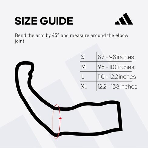 كم دعم الكوع من adidas Performance Climacool - دعم الكوع للتدريب والمسابقات واللياقة البدنية العامة - تصميم مريح، قبضة سيليكون، تصميم سلس مسامي - أسود، متوسط in Kuwait