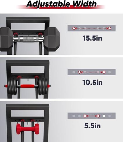 Adjustable Dumbbell Rack, Weight Storage Stand Holder for Dumbbells & Kettlebells, Heavy-Duty Metal Home Gym Workout Organizer with Hook for Gym Equipment Accessories (Rack Only) in Saudi Arabia