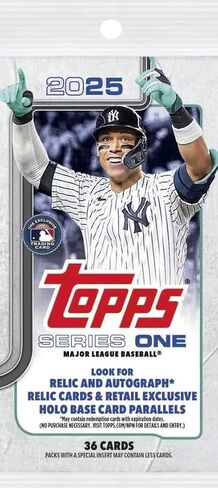 2025 Topps Series 1 Baseball EXCLUSIVE HUGE Factory Sealed JUMBO FAT CELLO PACK with (36) Brand New Cards! Look for Autos, Relics, Parallels, New Rookies, Inserts & Retail Exclusive HOLO PARALLELS! in Saudi Arabia