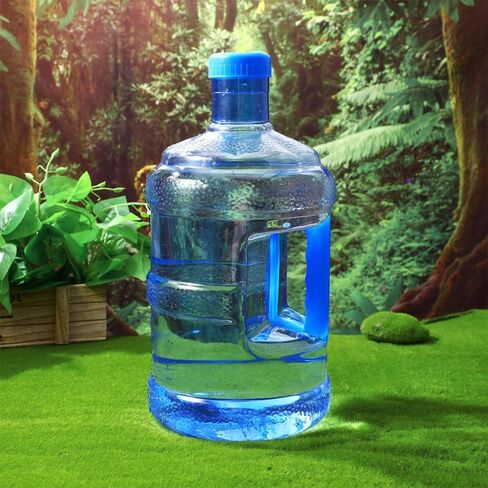 زجاجة مياه، إبريق ماء بلاستيكي دائري جالون مع مقبض وغطاء لولبي، زجاجة مقاومة للتسرب قابلة لإعادة الاستخدام للتخييم والمشي لمسافات طويلة ورياضات السفر، 1.32 جالون in Kuwait