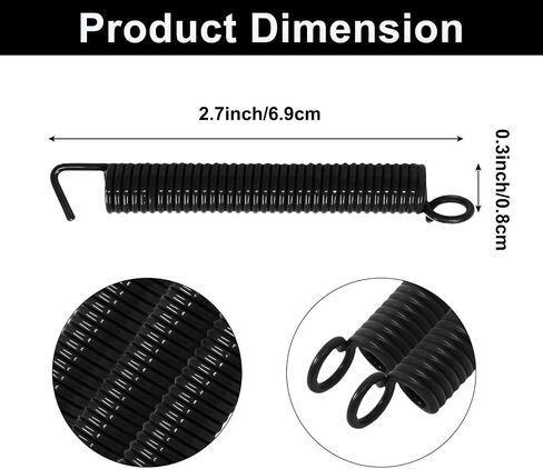 BokWin Noiseless Tremolo Springs 4 Pack - Tremolo Bridge Tension Spring for Fender Strat/ST/Stratocaster Electric Guitar with Smooth Operation | Replacement Part（Black） in Saudi Arabia