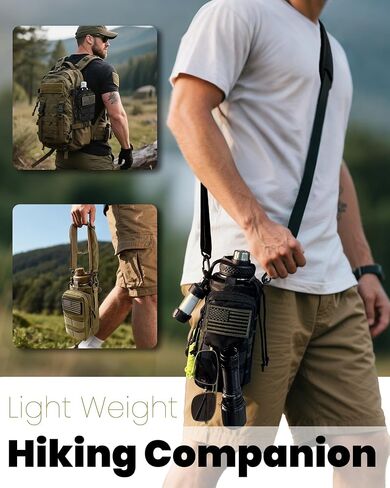 32 Oz Water Bottle Holder with Strap Bottle Carrier Bag with Phone Pocket MOLLE System for Walking in Saudi Arabia