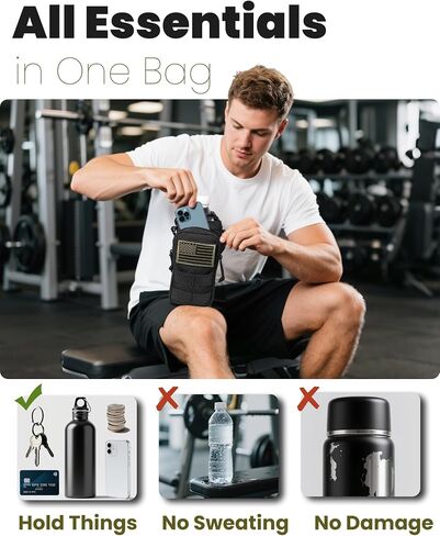 32 Oz Water Bottle Holder with Strap Bottle Carrier Bag with Phone Pocket MOLLE System for Walking in Saudi Arabia