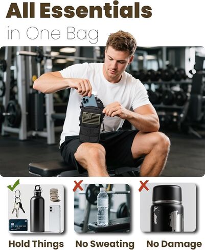 32 Oz Water Bottle Holder with Strap Bottle Carrier Bag with Phone Pocket MOLLE System for Walking in Saudi Arabia
