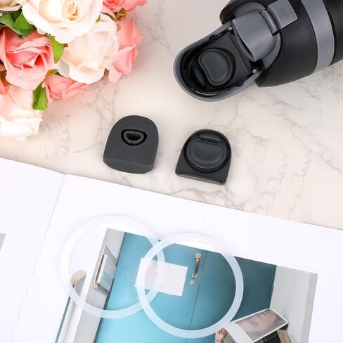 11pcs Replacement Kit for Owala, Water Bottle Parts Accessories Including 3 Silicone Stoppers Lid Top Cover Cap Insert Rubber Seal Gaskets 1 Cleaning Brush 3 Straws and Cutting Tool in Saudi Arabia