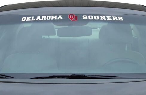 FANMATS 61525 NCAA - ملصق للزجاج الأمامي مخطط من Oklahoma Soners مقاس 3.25 بوصة × 34 بوصة - هدية رائعة لعشاق الرياضة - يعمل على الأسطح الصلبة - للمنازل والسيارات والشاحنات وسيارات الدفع الرباعي. in Saudi Arabia