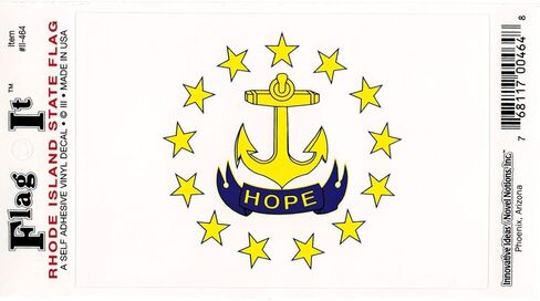 Rhode Island Flag Decal for auto, Truck or Boat in Saudi Arabia