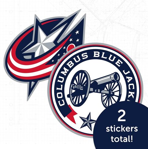 ملصق ديزرت كاكتوس كولومبوس بلو جاكيتات فريق NHL National Hockey League ملصق من الفينيل لزجاجة مياه الكمبيوتر المحمول وقصاصات السيارة (ملصق 4 بوصة) in Saudi Arabia