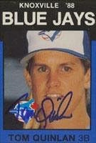 Tom Quinlan Knoxville Jays - Jays Affiliate 1988 أفضل البطاقات الموقعة - بطاقة الدوري الثانوية. يأتي هذا المنتج مع شهادة الأصالة من Autograph-Sports. موقعة - البيسبول in Saudi Arabia
