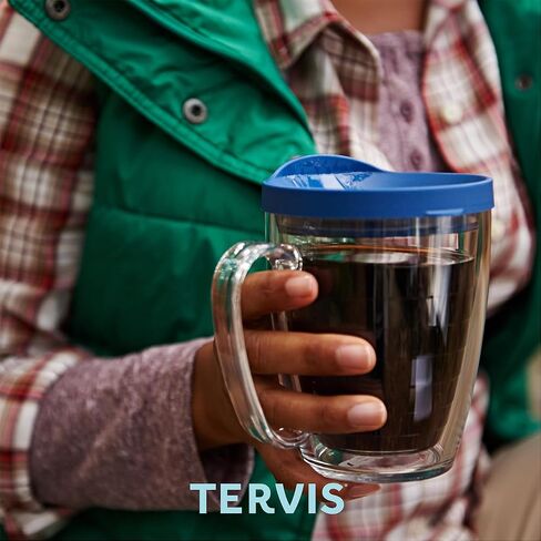 كوب Tervis مصنوع في الولايات المتحدة الأمريكية بجدار مزدوج من ولاية أوهايو باكيز معزول يحافظ على المشروبات باردة وساخنة، كوب 16oz، شعار in Kuwait