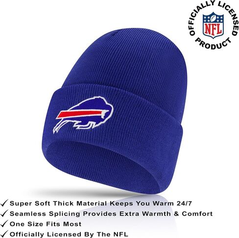 Ultra Game NFL Unisex-Adult NFL Official Super Soft Winter Beanie Knit Hat with Extra Warm Touch Screen Gloves in Kuwait