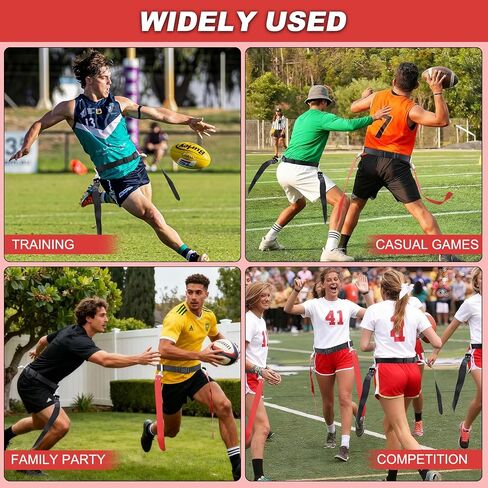 Adjustable Flag Football Set, 2/14 Player Flag Football Belts and Flags for Youths Adult Sport Team Training in Saudi Arabia