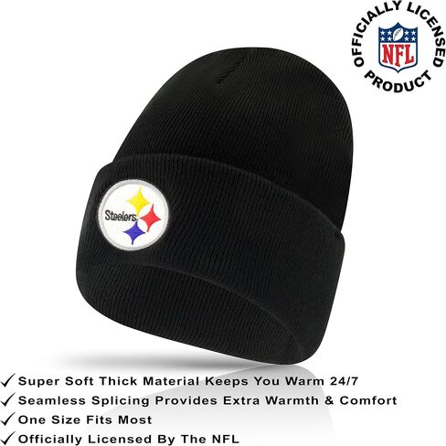 Ultra Game NFL Unisex-Adult NFL Official Super Soft Winter Beanie Knit Hat with Extra Warm Touch Screen Gloves in Kuwait