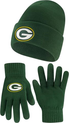 Ultra Game NFL Unisex-Adult NFL Official Super Soft Winter Beanie Knit Hat with Extra Warm Touch Screen Gloves in Kuwait