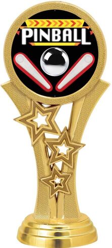 Crown Awards Pinball Trophies, 11" Black Midnight Pinball Trophy, Customize Now Prime in Saudi Arabia