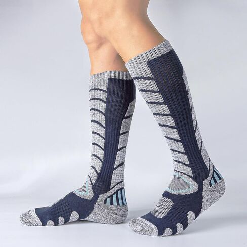 Mens Ski Socks, Cold Weather Snowboarding, Snow, Winter, Thermal Knee-high Warm Socks in Saudi Arabia