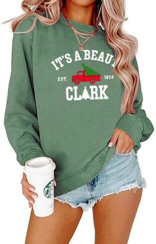Christmas Sweatshirts for Women It's A Beaut Clark Sweatshirt Xmas Holiday Crewneck Casual Long Sleeve Pullover in Kuwait