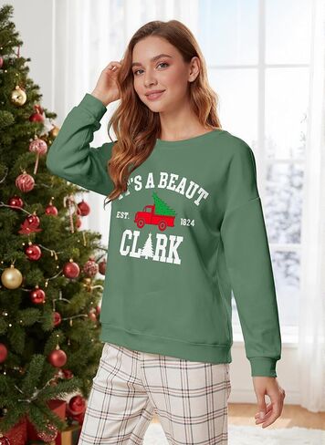 Christmas Sweatshirts for Women It's A Beaut Clark Sweatshirt Xmas Holiday Crewneck Casual Long Sleeve Pullover in Kuwait