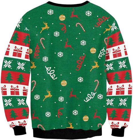 NTSWZYS Unisex Adult Ugly Christmas Sweatshirt 2025 Crewneck 3D Printed Funny Sweatshirts Long Sleeve Holiday Pullover Top in Saudi Arabia