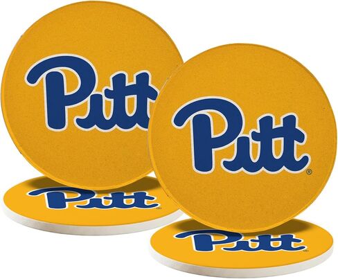 Desert Cactus University of Pittsburgh Ceramic Coasters 4 Pack Panthers Pitt Absorbent Drink Coasters with Cork Backing (Design A) in Saudi Arabia