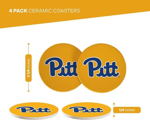 Desert Cactus University of Pittsburgh Ceramic Coasters 4 Pack Panthers Pitt Absorbent Drink Coasters with Cork Backing (Design A) in Saudi Arabia