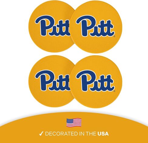Desert Cactus University of Pittsburgh Ceramic Coasters 4 Pack Panthers Pitt Absorbent Drink Coasters with Cork Backing (Design A) in Saudi Arabia