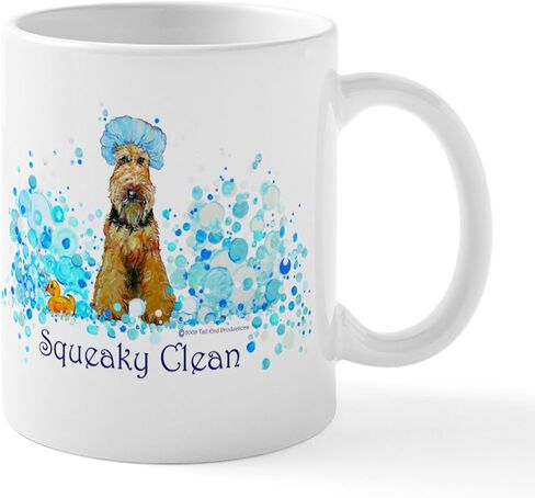 CafePress Welsh Terrier With Squirrel Mug 11 oz (325 ml) Ceramic Coffee Mug in Saudi Arabia