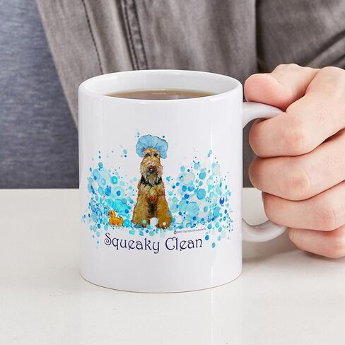 CafePress Welsh Terrier With Squirrel Mug 11 oz (325 ml) Ceramic Coffee Mug in Saudi Arabia