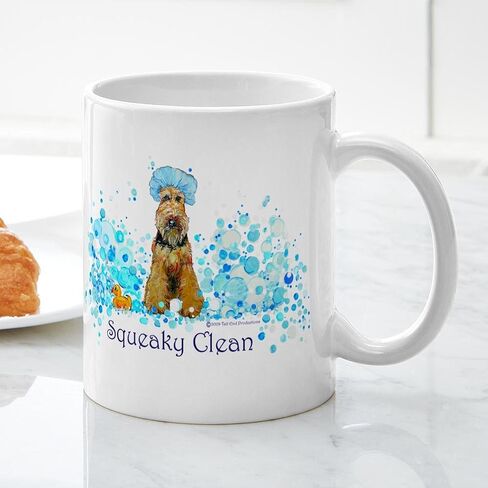 CafePress Welsh Terrier With Squirrel Mug 11 oz (325 ml) Ceramic Coffee Mug in Saudi Arabia