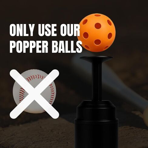 The Original Baseball Mini Popper - Batting Machine for Hitting Practice Without a Pitcher - (3 Balls Included) - for Ages 14 & Under in Saudi Arabia