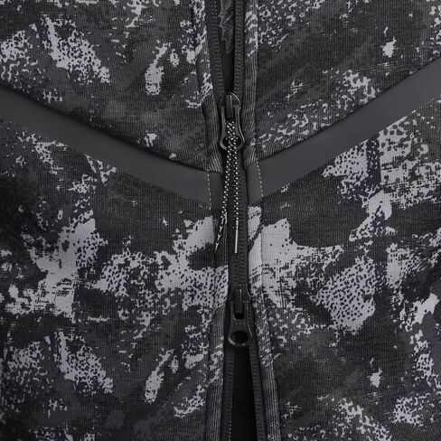 هودي Nike Sportswear للرجال من Tech Fleece Windrunner بسحاب كامل (الولايات المتحدة، ألفا، صغير، عادي، عادي، رمادي دخاني/أنثراسايت) in Kuwait