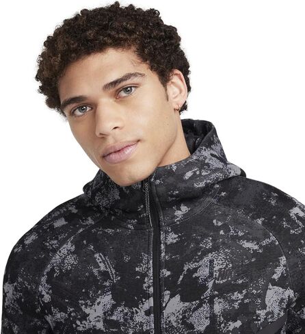 هودي Nike Sportswear للرجال من Tech Fleece Windrunner بسحاب كامل (الولايات المتحدة، ألفا، صغير، عادي، عادي، رمادي دخاني/أنثراسايت) in Kuwait