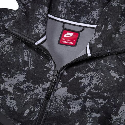 هودي Nike Sportswear للرجال من Tech Fleece Windrunner بسحاب كامل (الولايات المتحدة، ألفا، صغير، عادي، عادي، رمادي دخاني/أنثراسايت) in Kuwait