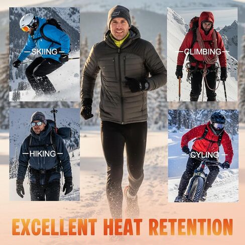 Coume 4 Pack Men Thermal Compression Pants Fleece Lined Heated Tight Athletic Leggings Cold Weather Sports Baselayer Winter in Saudi Arabia