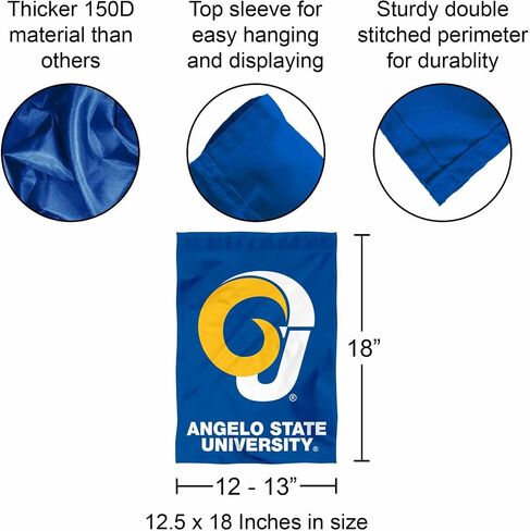شركة College Flags & Banners Co. Angelo State Rams Wordmark Logo Garden Banner Flag in Saudi Arabia