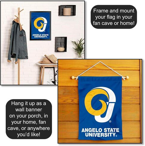 شركة College Flags & Banners Co. Angelo State Rams Wordmark Logo Garden Banner Flag in Saudi Arabia