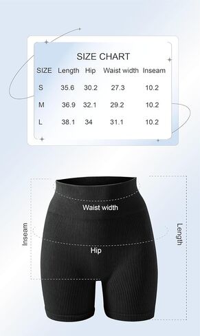 Women's High-Waisted Ribbed Shorts Stretchy Slimming Fit for Casual and Active Wear in Saudi Arabia