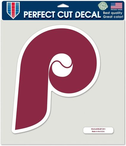 Wincraft MLB Philadelphia Phillies 49354011 Perfect Cut Color Decal, 8" x 8", Black in Saudi Arabia
