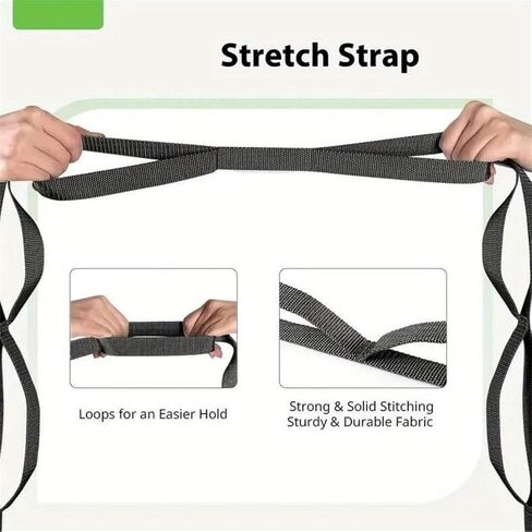 Stretching Strap Yoga Strap with 10 Loops Stretch Bands for Exercise in Saudi Arabia