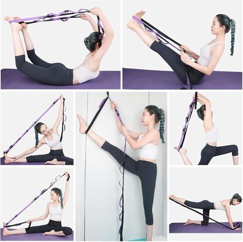 Stretching Strap Yoga Strap with 10 Loops Stretch Bands for Exercise in Saudi Arabia