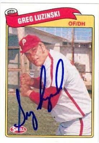 Greg Luzinski autographed Baseball Card (Philadelphia Phillies) 1989 Swell Legends Card - Autographed Baseball Cards in Saudi Arabia