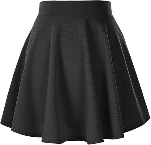 Women's Skater Skirt Pleated Mini Skirt Stretchy Casual Short Flared Skirt in Saudi Arabia