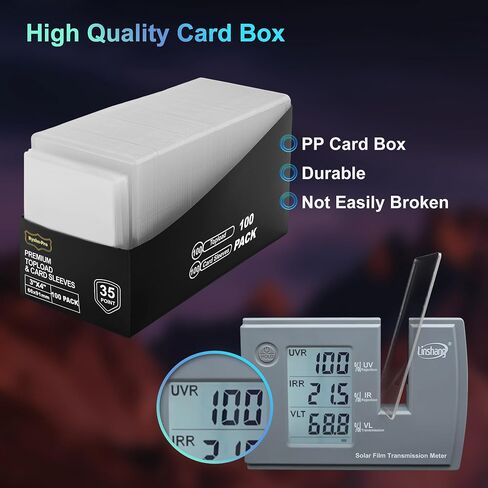 200 Card Sleeves Top Loaders, 35PT Hard Plastic Holder for Baseball, High UV-Resistant Trading Card Protectors Fit for MTG TCG Game Sports (100 Toploaders + 100 Clear Sleeves + 1 PP Box) in Saudi Arabia