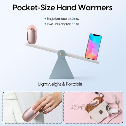 Gosalisu Hand Warmers Rechargeable, AI Electric handwarmers 2 Pack, 6000mAh Portable Heater Reusable, Stocking Stuffers for Women Men Raynauds, Golf, Hunting, Camping, Indoor Outdoor in Saudi Arabia