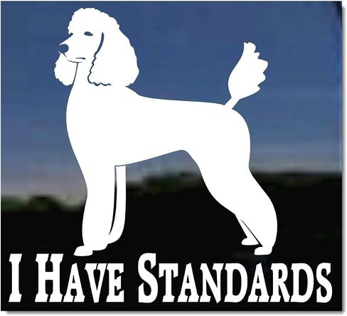 I Have Standards | NickerStickers® Standard Poodle Vinyl Window Decal Dog Sticker in Saudi Arabia