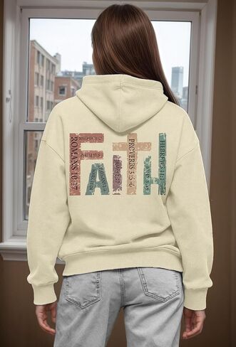 Faith Sweatshirts for Women Christian Sweatshirt Jesus Cross Graphic Shirt Bible Verse Religious Hoodie Pullover Tops in Saudi Arabia