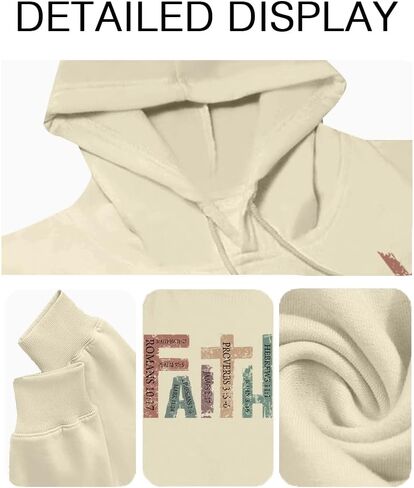 Faith Sweatshirts for Women Christian Sweatshirt Jesus Cross Graphic Shirt Bible Verse Religious Hoodie Pullover Tops in Saudi Arabia