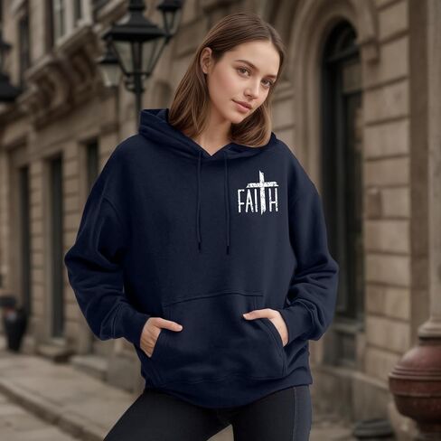 Faith Sweatshirts for Women Christian Sweatshirt Jesus Cross Graphic Shirt Bible Verse Religious Hoodie Pullover Tops in Saudi Arabia