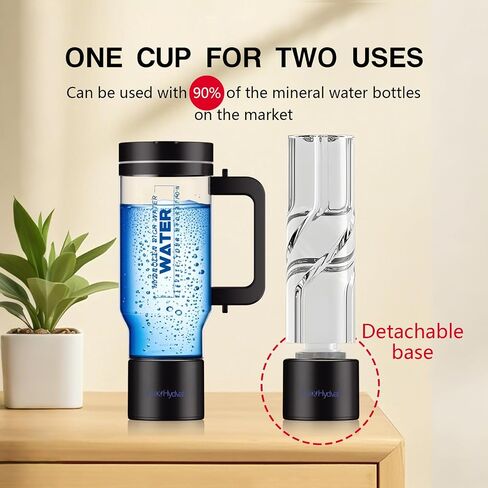 Hydrogen Water Pitcher with Handle: Smart 32 Oz Hydrogen-Enriched Kettle with Dry Electrolysis, Self-Cleaning, Tilt Protection, USB-C Rechargeable in Saudi Arabia