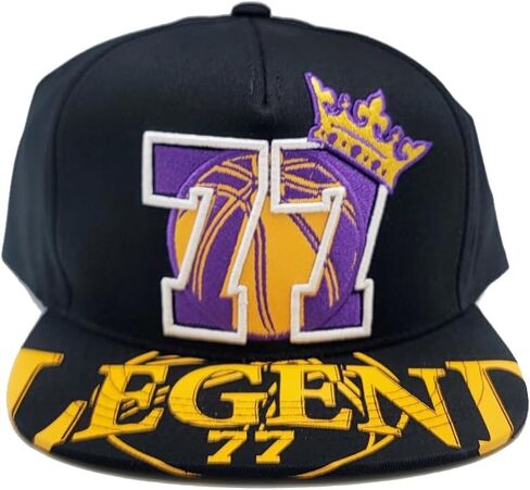 قبعة Los Angeles Legend Top Level New Luka 77 باللون الأسود والأرجواني والذهبي in Saudi Arabia